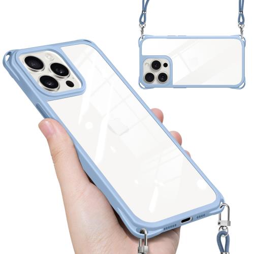 iPhone 16 Pro Max 用 ケース クリア ショルダー ストラップ付き iPhone16 ...