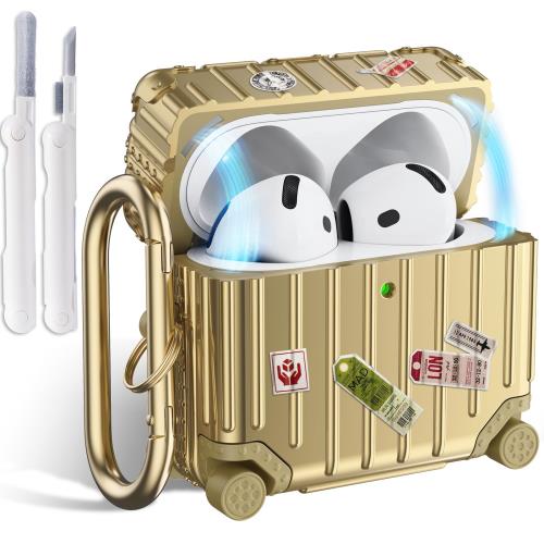 CAGOS for AirPods 4ケース 2024 エアポッツ第4世代専用カバー エアーポッズ4 ケー ス 磁気ロック付き 分離式 TPU+PC素材 えあぽ...