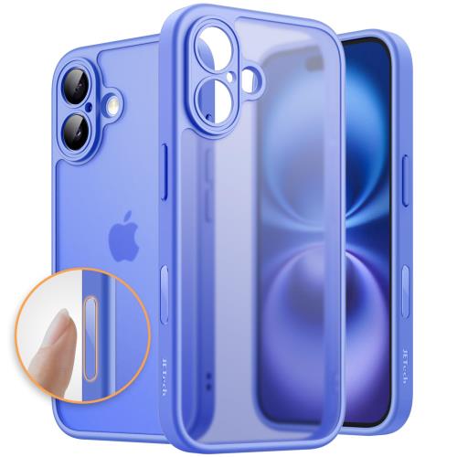 JETech マットケース iPhone 16 6.1インチ用 カメラコントロールボタン 耐衝撃性ミ ...