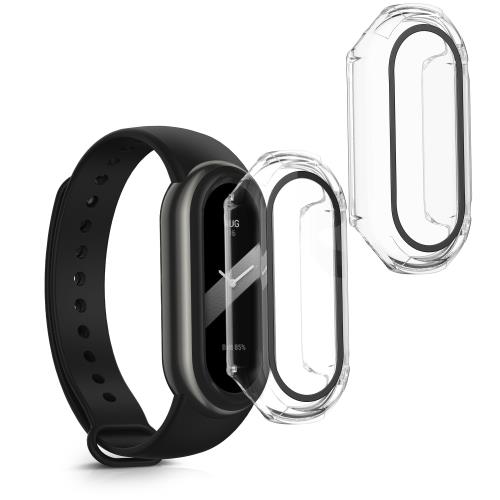 kwmobile 2x ケース Xiaomi Mi Band 9対応 カバー - フルボディ ガラス ...