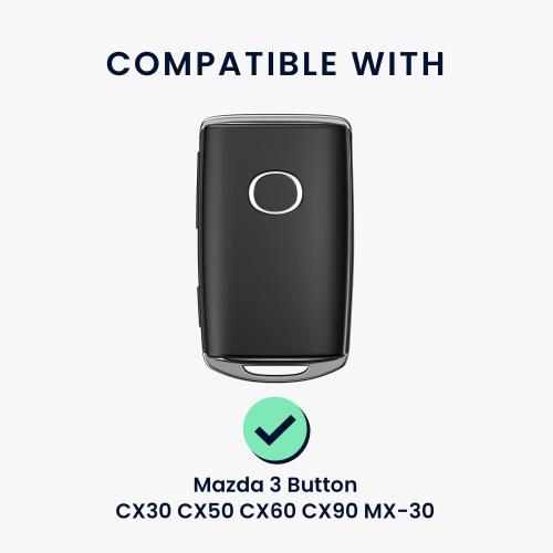 kwmobile キーカバー マツダ 3ボタン CX30 CX50 CX60 CX90 MX-30対応 キーケース -...