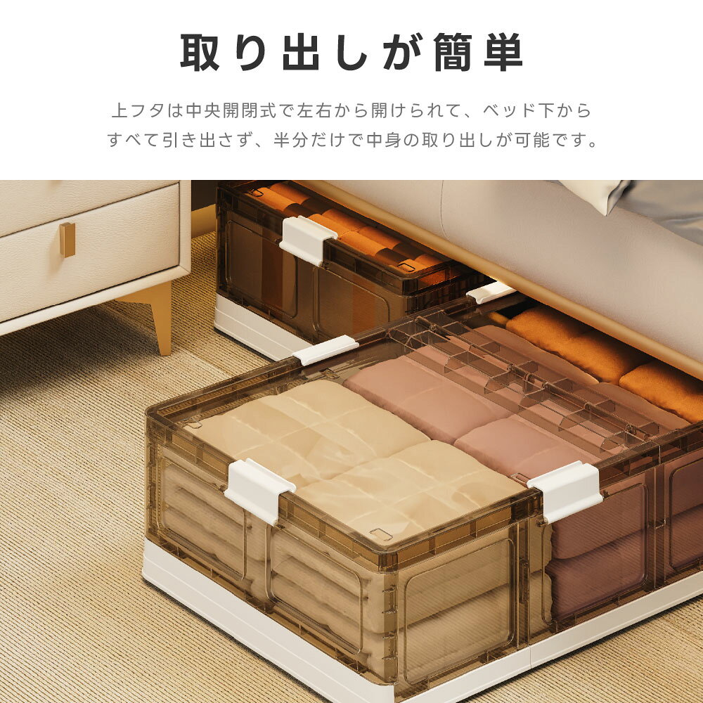 【15日ワンデー限定全品クーポンで40％OFF】ベッド下 ストレージコンテナ 収納ボッ...