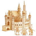 Hallisun 3D木製パズル 大人向け 14歳+ 組み立て立体パズル 城キャッスル Castle メカニカル クラフト手芸 DIY 機械式 ウッドパズル おもちゃ 趣味 クリスマス バレンタインデー ヴィンテージ 装飾 自宅 インテリア 誕生日ギフト プレゼント イラスト組立説明書付き 234 pcs
