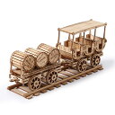 Hallisun 3D木製パズル 大人向け 14歳+ 組み立て立体パズル 車 ワイントラック Wine truck 動くメカニカル クラフト手芸 DIY 機械式 ウッドパズル おもちゃ 趣味 クリスマス バレンタインデー ヴィンテージ 装飾 自宅 インテリア 誕生日ギフト プレゼント イラスト組立説明書