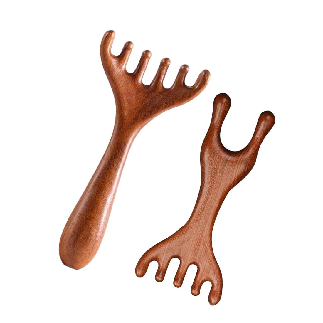 ヘアコーム 頭皮マッサージ 檀木櫛 コーム ヘアケア ツボ押し 頭皮 経絡 天然木製 人気 男女兼用