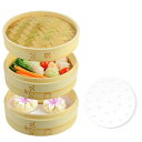 CORKAS せいろ 18cm せいろ蒸し器 竹 セイロ 天然素材 手作り 蒸籠 2段 和食 点心 野菜 健康蒸し料理に 業務用 せいろ蒸しシート50枚付 母の日 父の日 敬老の日 プレゼント