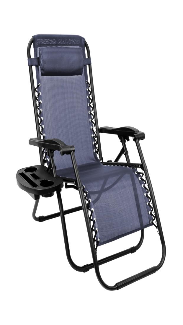 CampWild アウトドアチェア リクライニングチェア 折りたたみ アウトドアチェア オットマン付き 無段階 角度調節 軽量 耐荷重123kg 組立不要 ゼログラビティー/無重力/インフィニティチェア 庭/花見/砂浜/キャンプ/戸外用（ブルー）