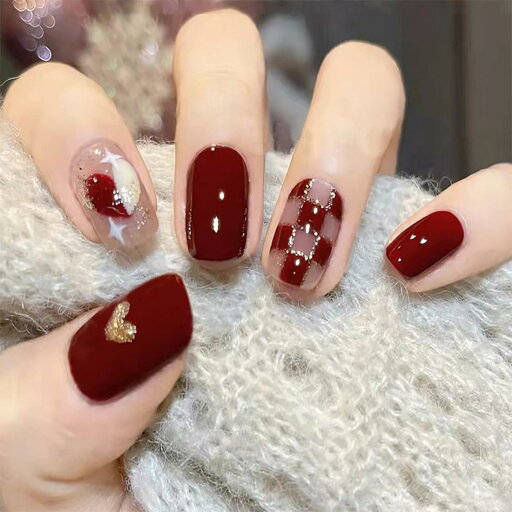 BHIDENAW ネイルチップ ショート 24枚入 人気 和風 かわいい シンプル おしゃれ 成人式 結婚式 パーティー 日常生活に使用できます 花嫁ネイル 光沢 つけ爪 両面テープ ウッドスティック (一目惚れ 11, M) BHIDENAW ネイルチップ ショート 24枚入 人気 和風 かわいい シンプル おしゃれ 成人式 結婚式 パーティー 日常生活に使用できます 花嫁ネイル 光沢 つけ爪 両面テープ ウッドスティック (一目惚れ 11, M)