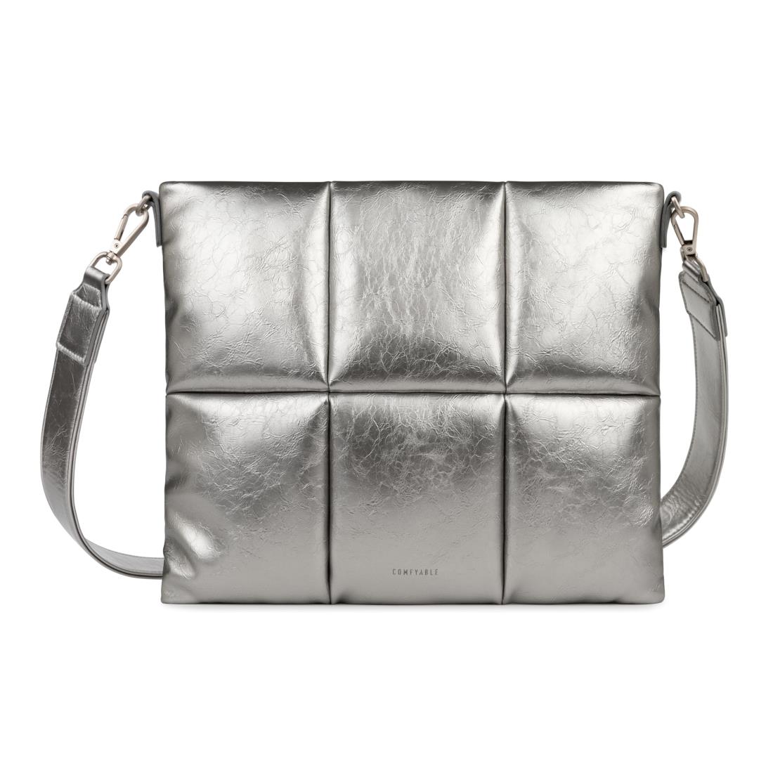 Comfyable Puffy Laptop Sleeve 13 inch 14 inch, Puffer Laptop CarryingCase with Crossbody Strap, Compatible for MacBook Air M4 2025 M3 M2 M1, MacBook Pro 13 in 14 in M4 M3 M2 M1, PU Leather Cover