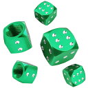 EKIND 自転車用バルブ サイコロ(5個入り、グリーン)