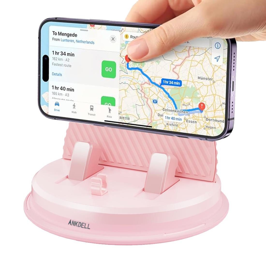 ‎ANKDELL 車載 スマホホルダー 【令和7年最強型】 置くだけ 車 ホルダー シリコン製 滑り止め 360度回..