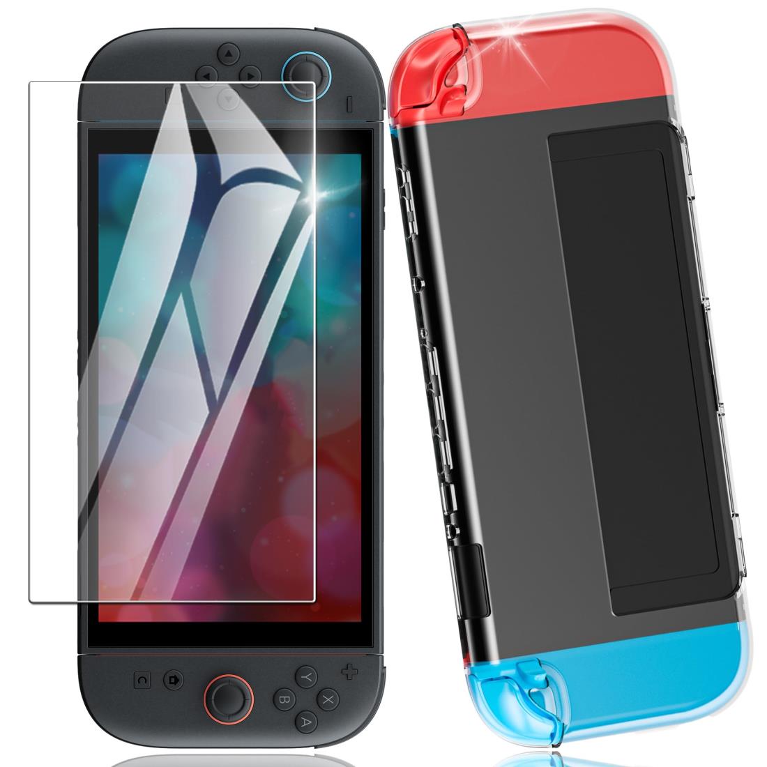 Nutmeg【1+1枚セット】Switch 2 ガラスフィルム + Switch 2 ケース【日本旭硝子素材採用】スイッチ2 保護フィルム フィルム 強化ガラス...