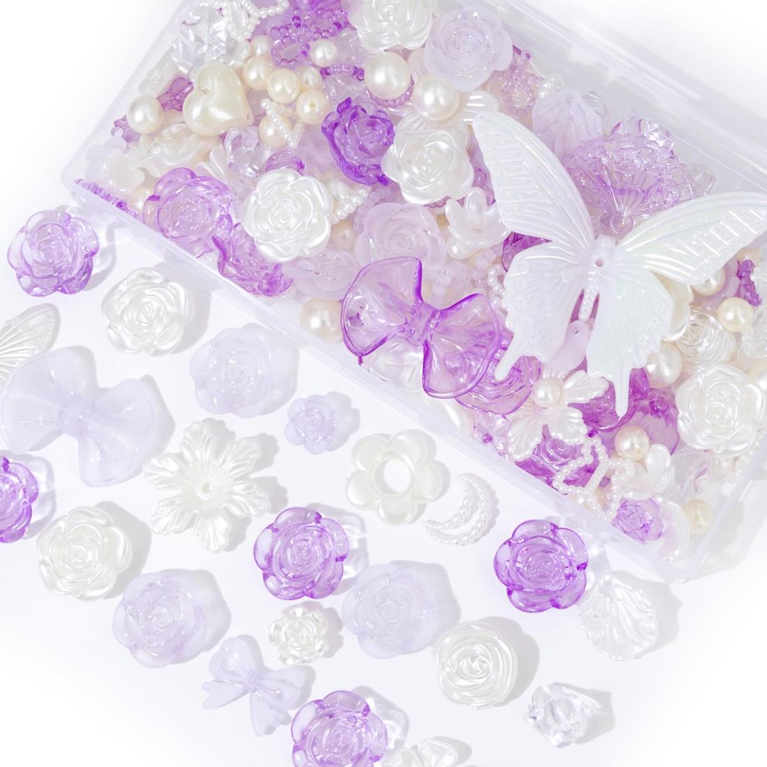 デコパーツ ビーズ ホイップデコ パーツ 【特典ビーズ含む·26セット展開·約110個】 アクリル セット トレカ 硬質ケース デコ 手芸 ...