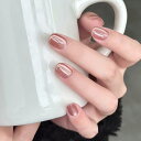 BHIDENAW ネイルチップ ショート 24枚入 人気 和風 かわいい シンプル おしゃれ 成人式 結婚式 パーティー 日常生活に使用できます 花嫁ネイル 光沢 つけ爪 両面テープ ウッドスティック (一目惚れ T13, M)