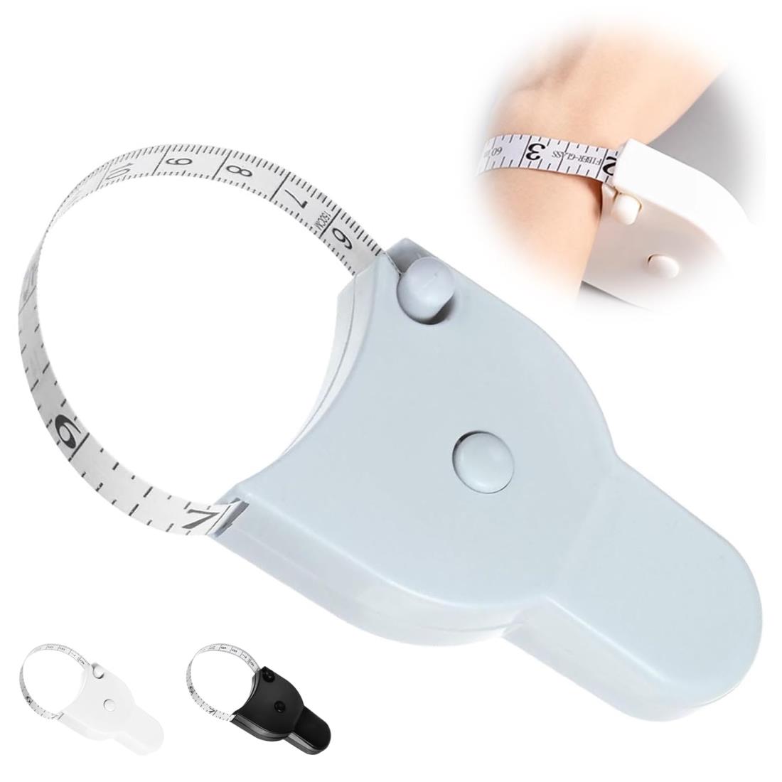 ウエスト メジャー 腹囲測定用メジャー 3色展開 ホワイト ブルー ブラック 軽量 滑らか巻き取り 高精度目盛り 防水加工 多機能クリップ付き ダイエット管理 健康測定 裁縫 手芸 フィットネス用途に最適 (ブルー)