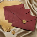 レターセット 手紙セット ヴィンテージ風 便箋と封筒 シンプル【封筒3枚+便箋10枚+シーリングシール3枚】おしゃれ 招待状 プロ ポーズ用手紙 結婚式 母の日...