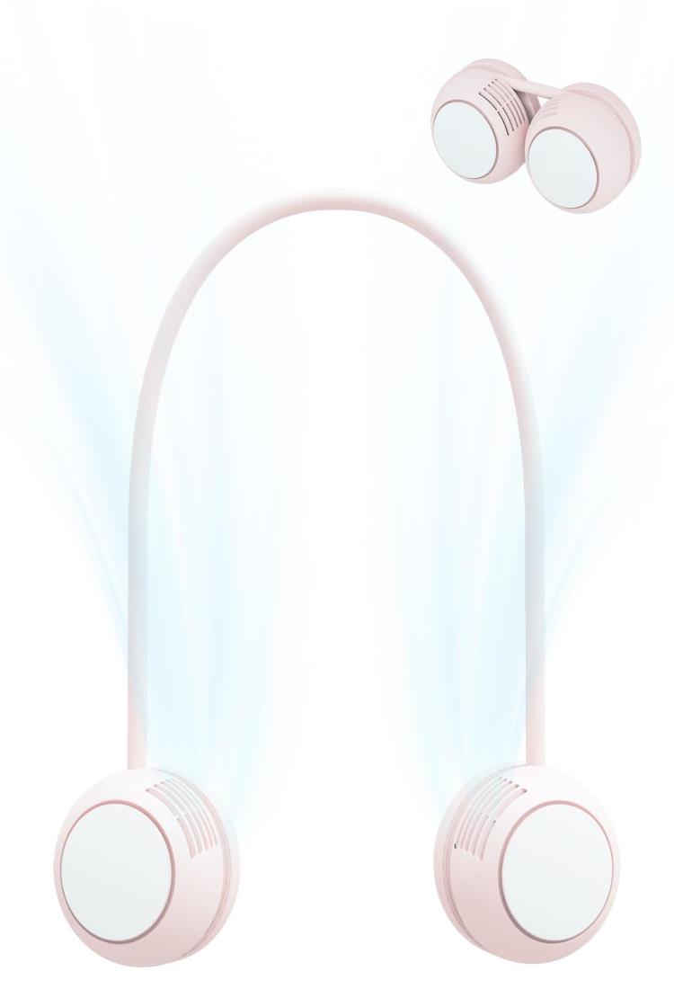 【超ミニサイズ・折り畳み収納可能】首掛け扇風機 ネックファン 携帯扇風機 小型扇風機 超軽量 羽根なし 静音 コンパクト 大風量 ハンズフリーファン モバイル式 360°自由調節可 両手解放 長時間連続稼働 U型 Type-C充電式 節電 熱中症/高温対策/マスク蒸れ対