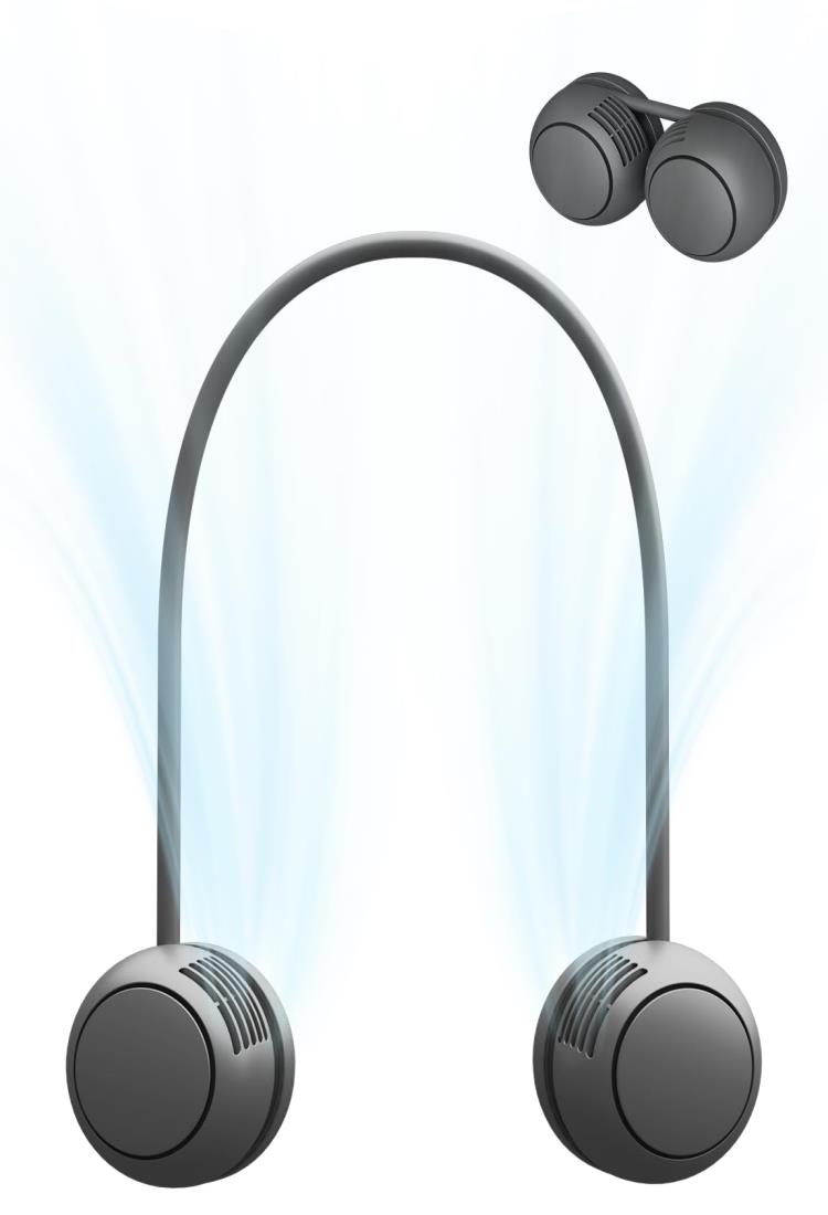 【超ミニサイズ・折り畳み収納可能】首掛け扇風機 ネックファン 携帯扇風機 小型扇風機 超軽量 羽根なし 静音 コンパクト 大風量 ハンズフリーファン モバイル式 360°自由調節可 両手解放 長時間連続稼働 U型 Type-C充電式 節電 熱中症/高温対策/マスク蒸れ対