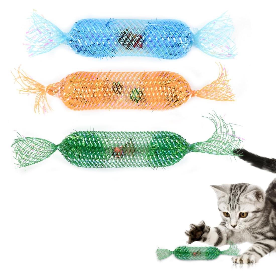 3 of Ni ネコオモチャ 猫 おもちゃ 猫 噛むおもちゃ 一人遊び 猫遊び用品 歯のクリーニング おもちゃ 跳ねる 猫用ペットインタラクティブ猫おもちゃ 3...