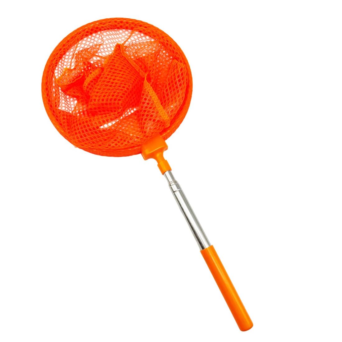 JINGYOU 虫取りあみ 小さい 昆虫ネット 子供 虫網 頑丈 4段 伸縮 調節可能 折りたたみ 頑丈 軽量 虫網 虫取り網 伸びる 伸縮 長い 蝶 魚取り 昆虫採集 おもちゃ 屋外 川遊び 人気 水陸両用 コンパクト こども向け (オレンジ)