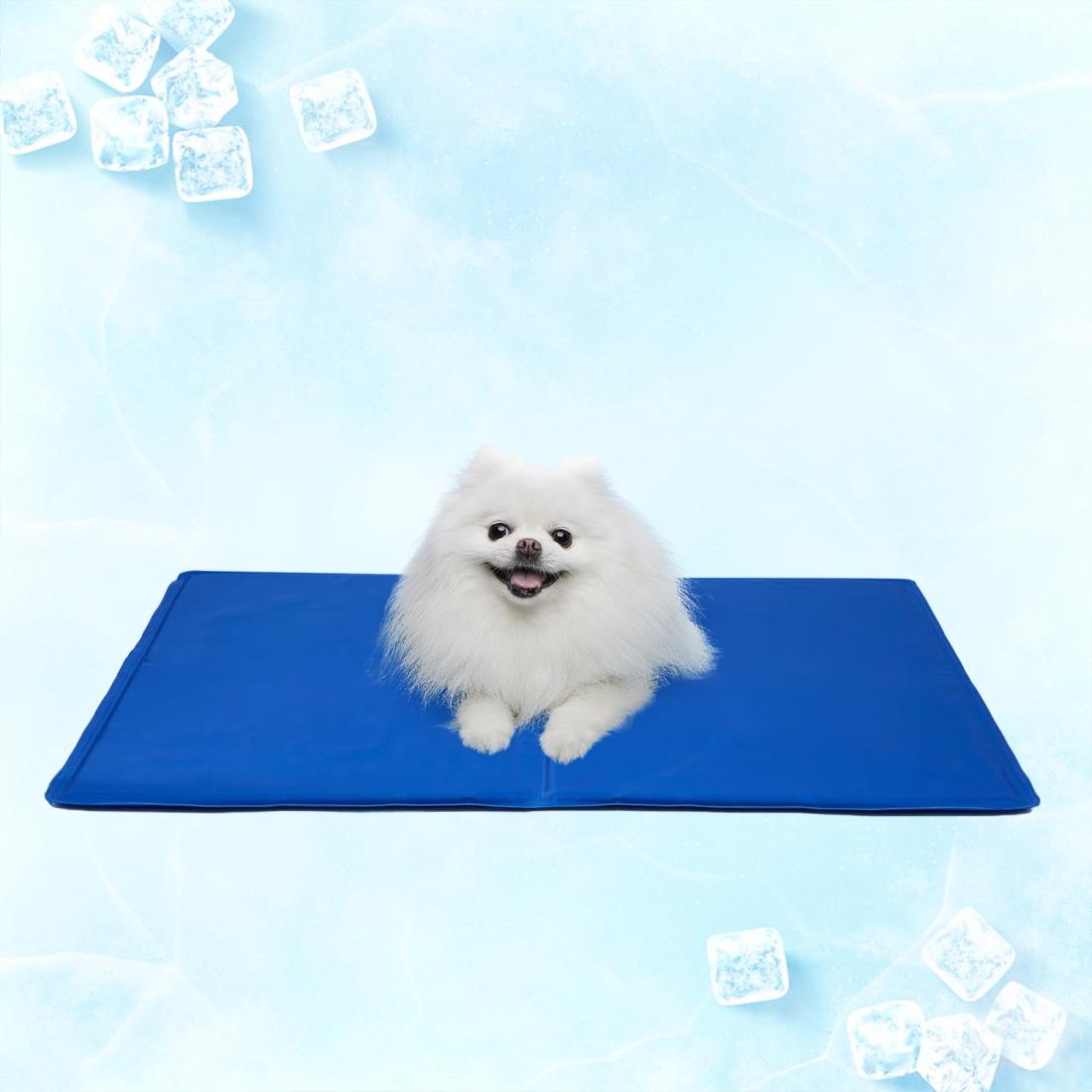 ペット ひんやりマット ペット用ひんやりマット 犬 猫 クールマット 冷却ジェルマット 冷感 多用途 熱中症対策 涼感 柔らかい 折り畳み可 ポリ塩化ビニル (ブルー, 40*30 cm)