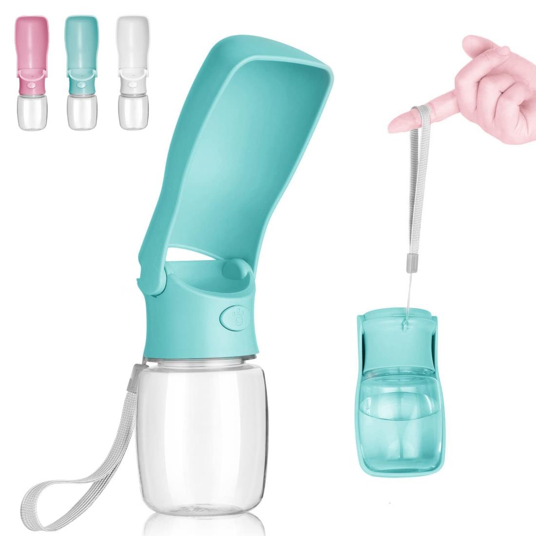 ペットウォーターボトル ペット 散歩 犬 水飲み： 携帯用折りたたみペット水飲み器 - 犬用散歩用給水水..