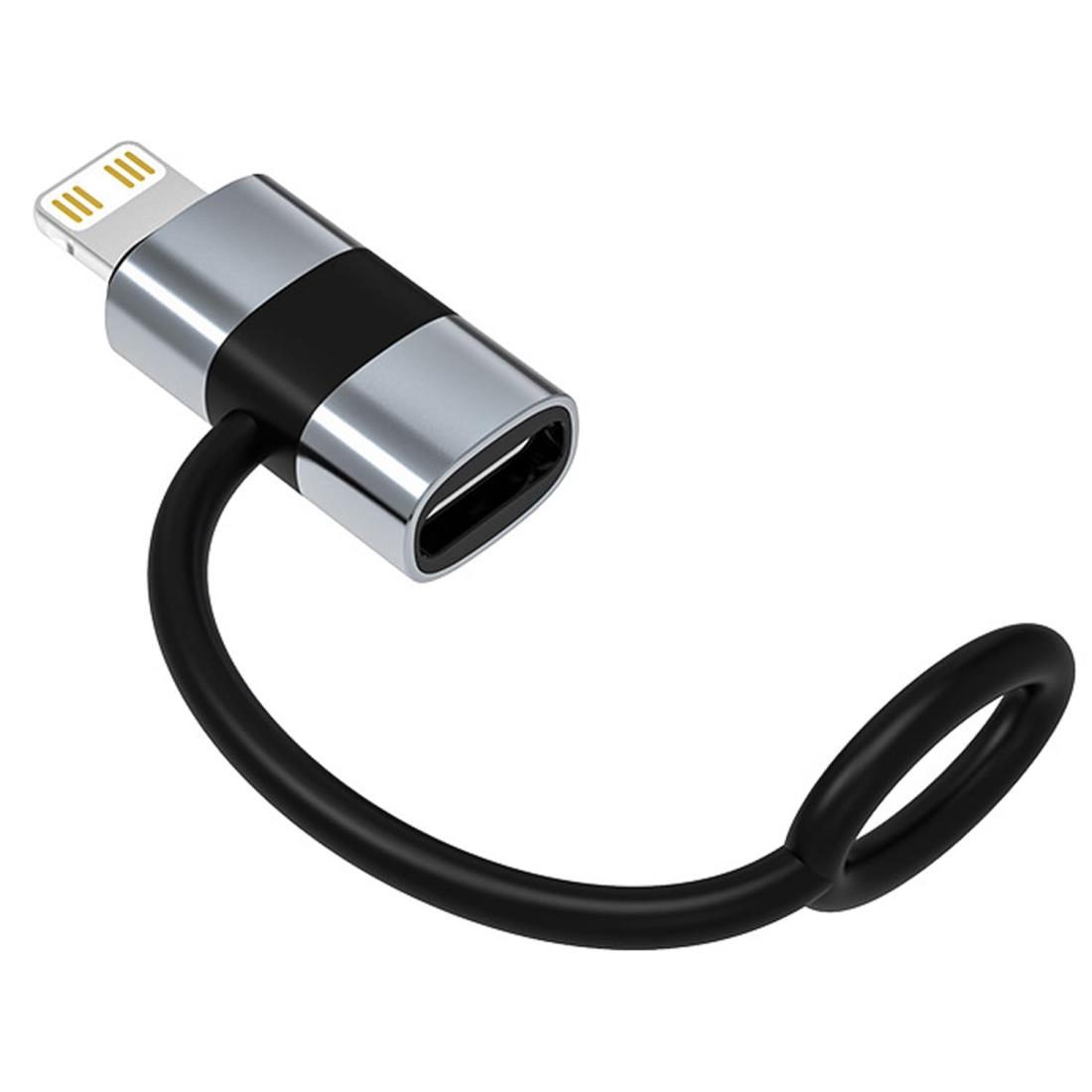 Lightning USB-C 変換アダプタ Typec Lightning 変換 60W PD急速充電対応 アルミニウム合金製 iPad Pro/MacBook Air/Android対応 データ転送&充電両用 過熱防止機能搭載 (ライトニングオス USB-Cメス変換アダプター)