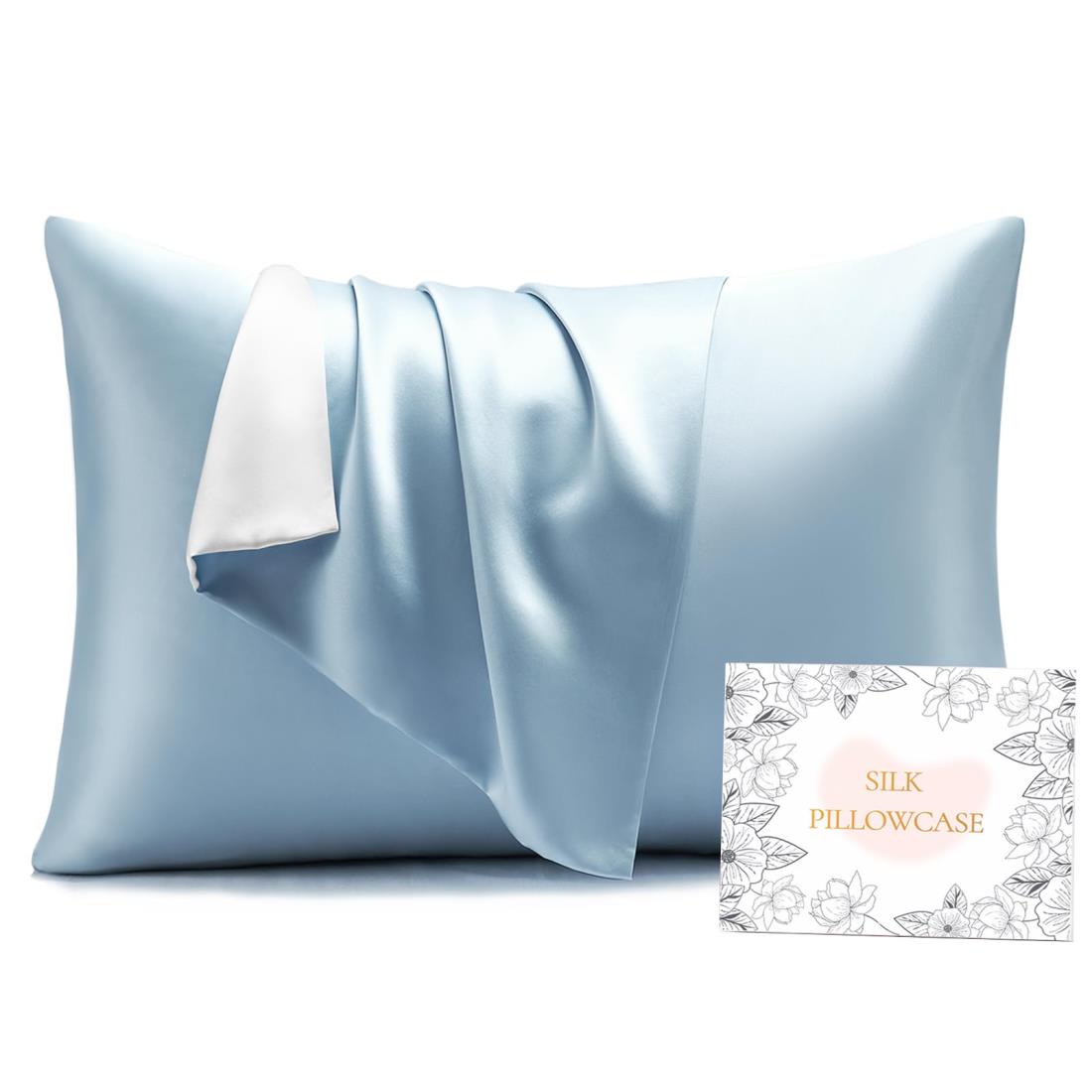 HOdo Home シルク枕カバー 22匁 まくらかばー 片面シルク枕カバー 43×63cm 封筒式枕カバー シルクピローケース 洗える寝癖軽減 抗菌防臭 美髪...