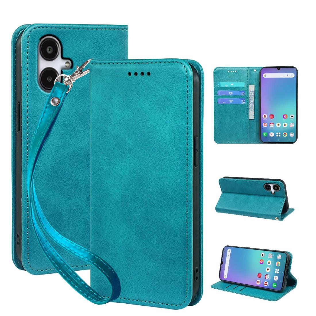 Seninhi Galaxy A25 5G ケース 手帳型 SC-53F SCG33 スマホケース ギャラクシーA25 5G 携帯ケースgalaxya25 ケース 財布型 耐衝撃 カード収納 高級PUレザー マグネット スタンド機能付き おしゃれ 携帯カバー グリーン XNWA25RPG