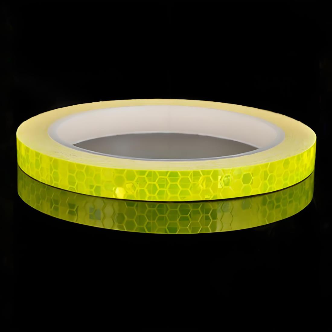 BaraRose 反射テープ 屋外 高輝度反射テープ 反 射シール 【1cm × 8m 1巻】ブルー 高輝度 リフレクター 標識テー プ 蛍光テー プ 夜光テー プ 自転車リムリフレク 車装飾 耐久性 安全表示 防水 夜間に目立つ 階段 廊下 自転車 駐車場 バイク、オートバイ、車用安全警告 (1,