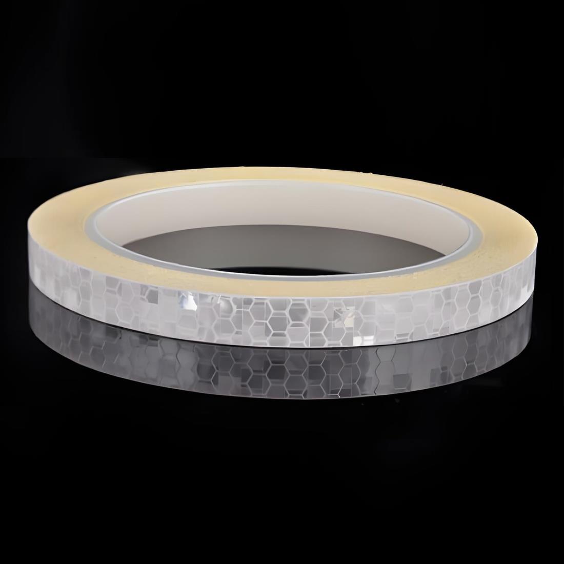 BaraRose 反射テープ 屋外 高輝度反射テープ 反 射シール 【1cm × 8m 1巻】ブルー 高輝度 リフレクター 標識テー プ 蛍光テー プ 夜光テー プ 自転車リムリフレク 車装飾 耐久性 安全表示 防水 夜間に目立つ 階段 廊下 自転車 駐車場 バイク、オートバイ、車用安全警告 (1,