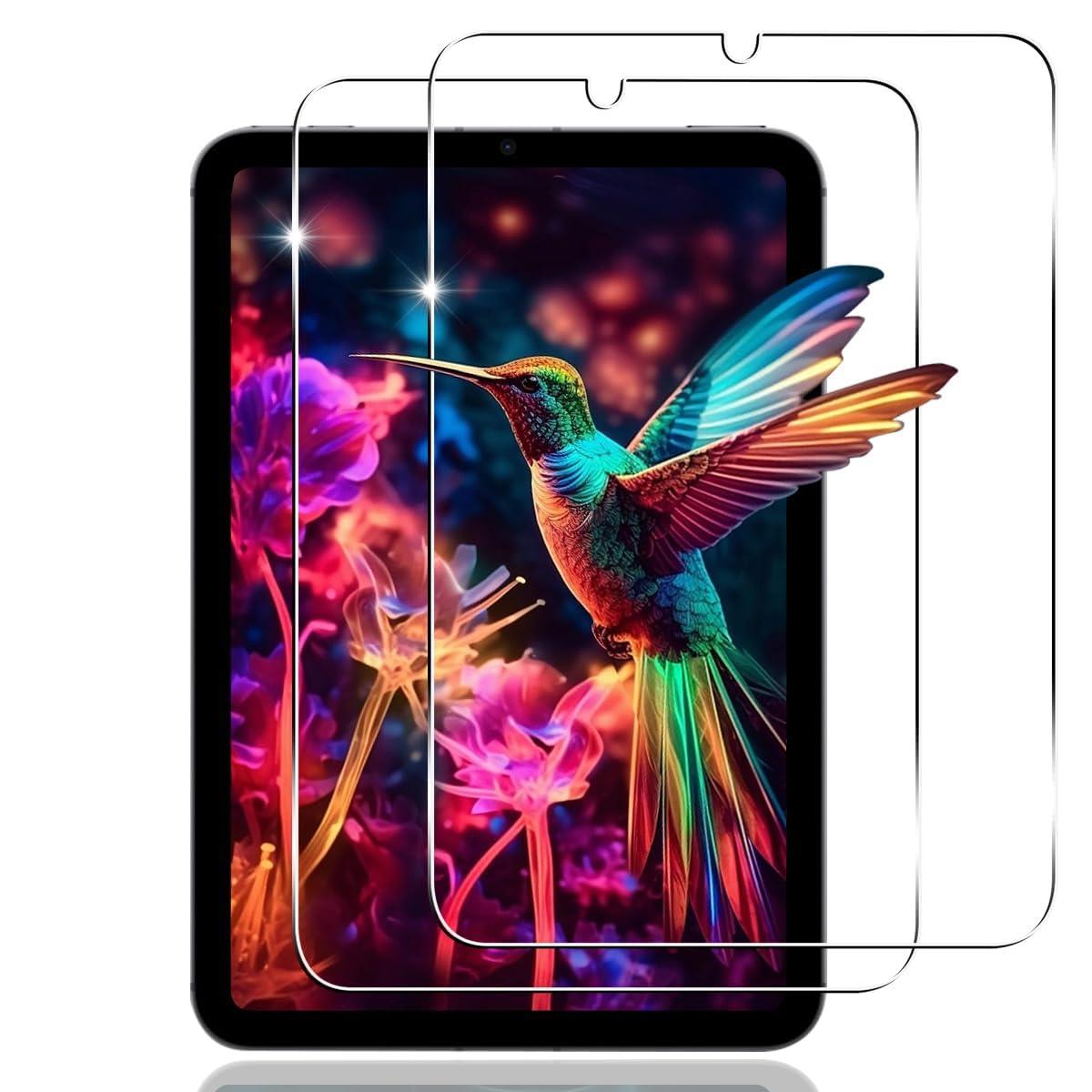 【2枚セット】 用 iPad mini7 / iPad mini6 ガラスフィルム 2枚 iPad mini 第7世代 / 第6世代 8.3インチ フィルム 【 日本旭硝子素材 9H強度 】 対応 iPad mini7 / 6 保護フィルム 強化ガラス 高透過率 3D Touch対応 飛散防止 耐衝撃 指紋・汚れ防止 ゼロ気泡 ラウンドエッジ