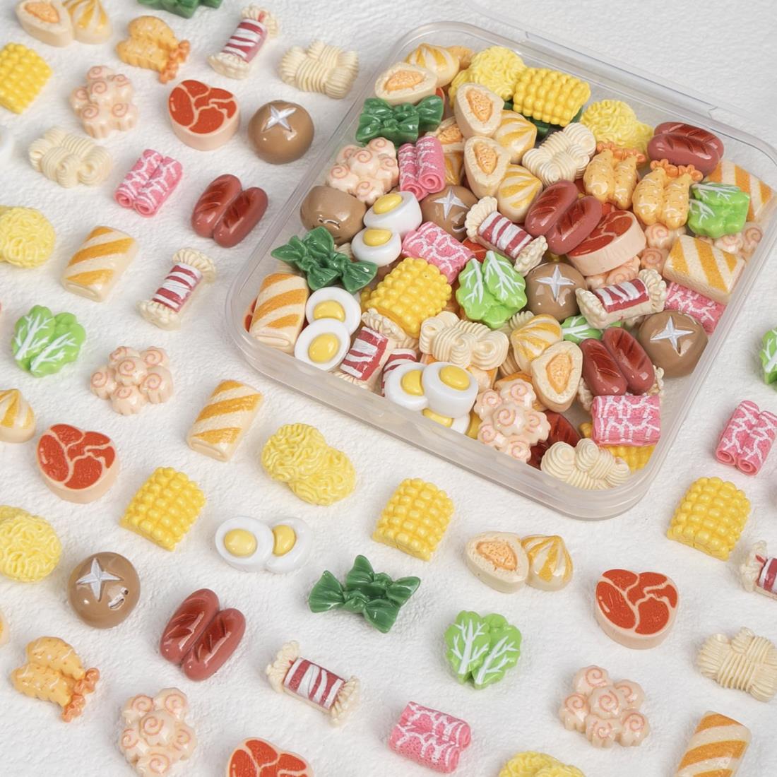 MOELIFE デコパーツ 樹脂 セット 【自由にDIY可能・様々なモチーフ】 アクセサリーパーツ デコパーツ かわいい キャラクター デコ 素材 ビーズ ホイ...