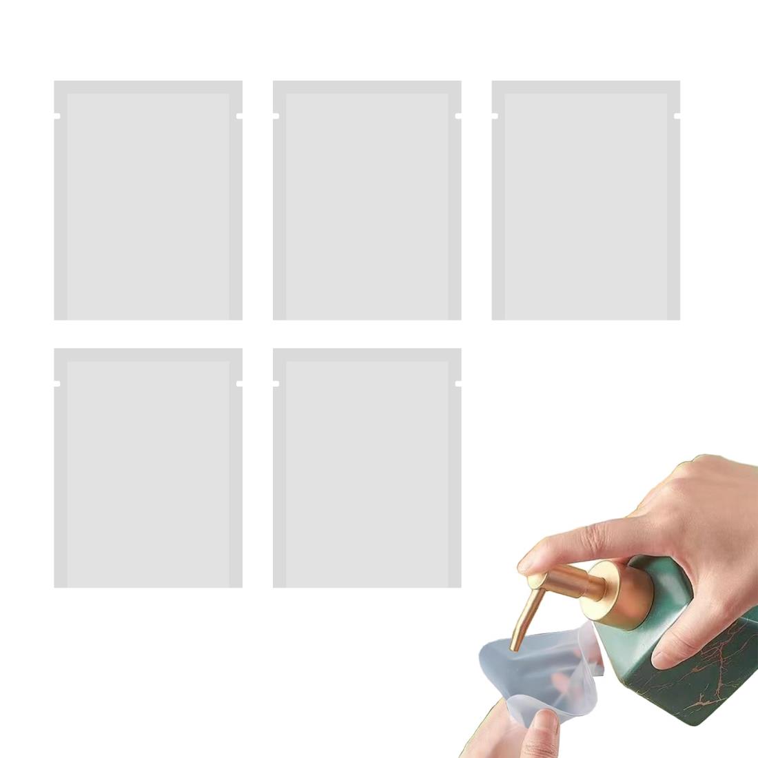 YFFSFDC トラベル用 液体小分けパウチ容器 5ml/10ml 100個セット 小分け 袋入り 透明 密封保存 液体 化粧品 乳液 化粧水 シャンプー 容器 漏れ防止 携帯便利 旅行 出張用 (10ML)