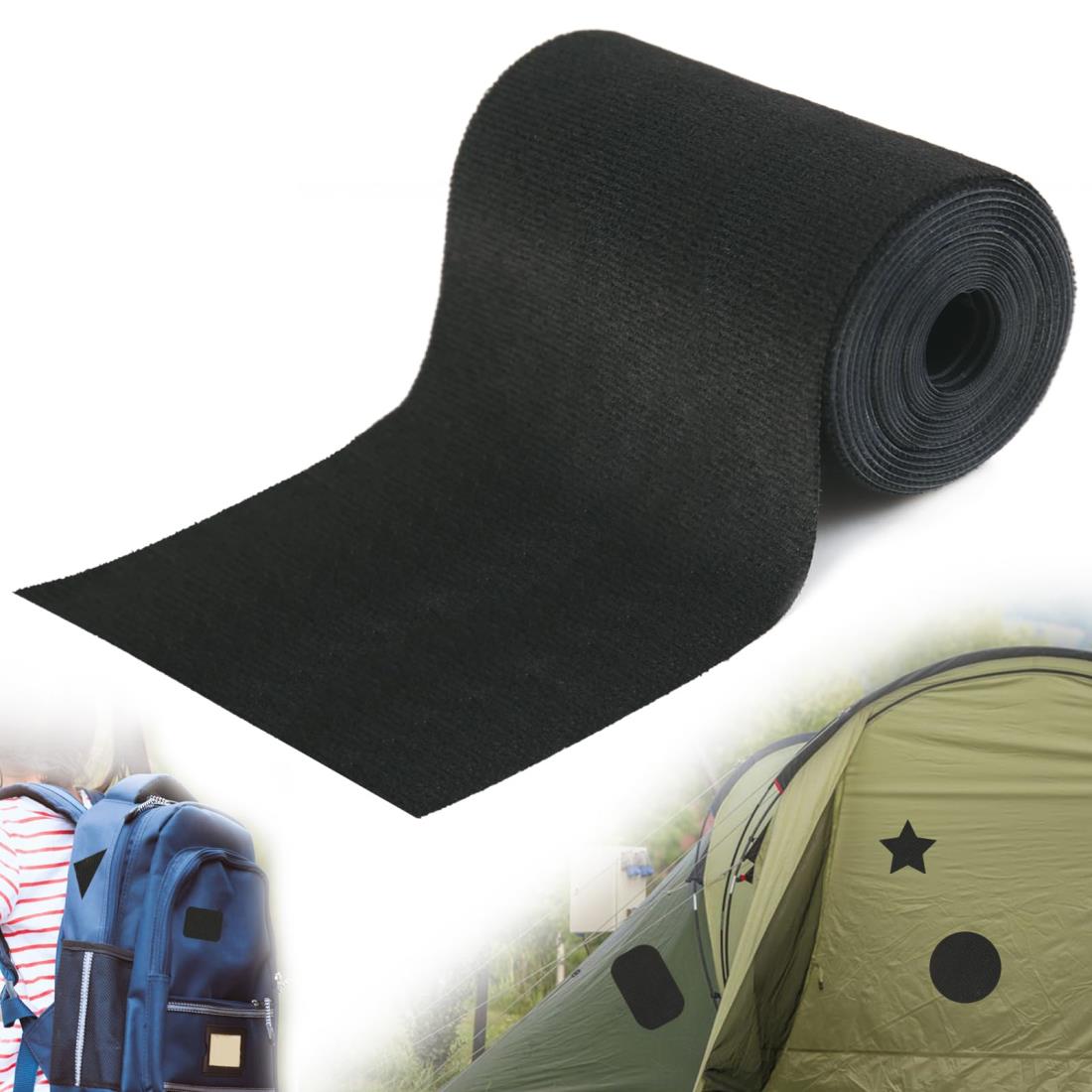 布補修テープ 織物補修テープ テント修繕テープ ナイロン補修シート 補修布シート『耐水・耐候・高耐久』『布製品（カンバス、衣類、タープ）、ビニール破損、オーニングや日よけ棚などの補修に最適』貼るだけ簡単 裁縫不要【10cm×1.6m】