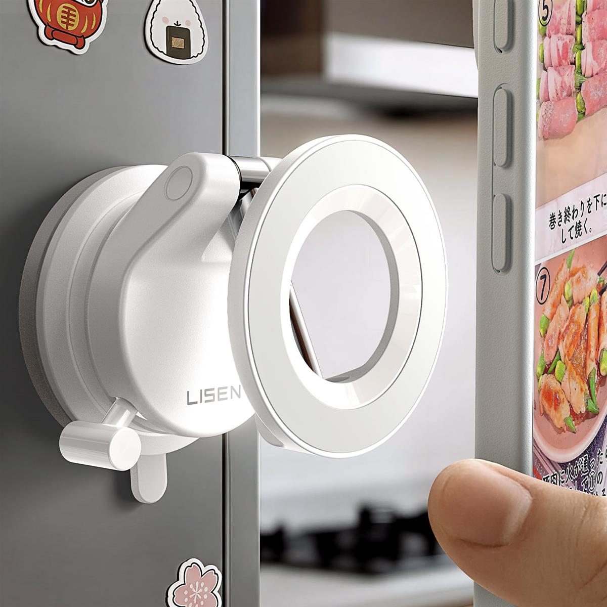 LISEN Magsafe スマホホルダー【真空吸盤+ネイルを保護する】車載スマホホルダー 安定性拔 ...