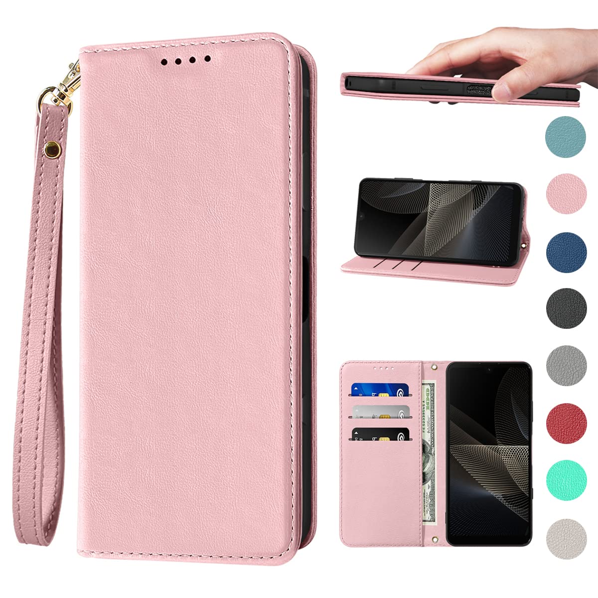 Xperia 10VII ケース 手帳 高質PUレザー Xperia 10VII カバー ケース 手帳型 エクスペリア 10 VII 携帯カバー 耐衝撃 皮革 内蔵マグネット開閉式 ベルトなし スマホケース おしゃれ カードポケット スタンド機能 便利 スプラット同梱 携帯ケース ブラック