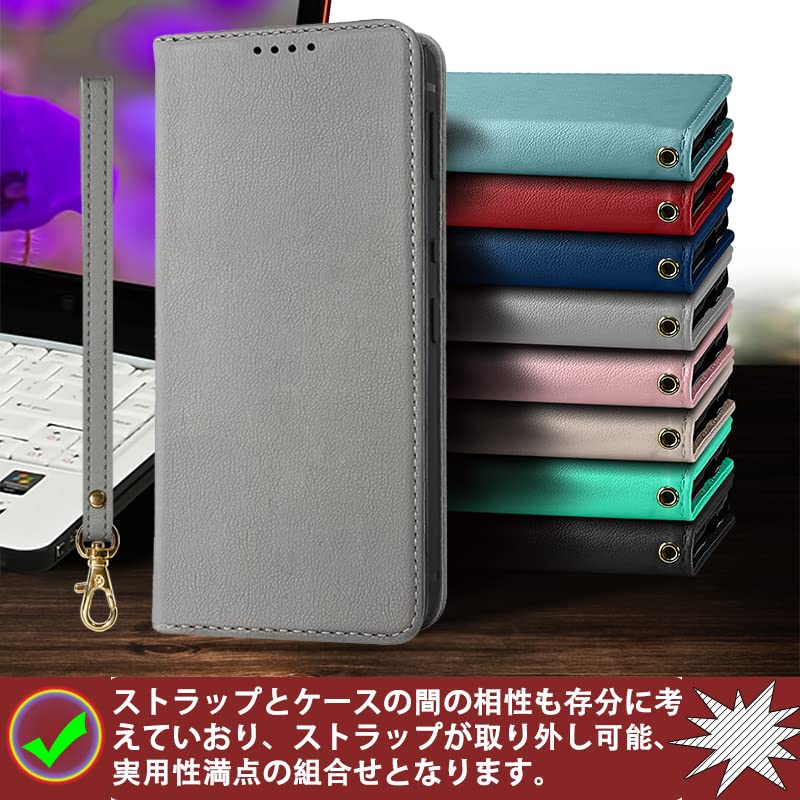 Google Pixel 10/10 Pro ケース 手帳型 高質PUレザー Pixel 10 カバー グーグル ピクセル10プロ カバー ケース 耐衝撃 内蔵マグネット開閉式 ベルトなし スマホケース おしゃれ カードポケット スタンド機能 便利 スプラット同梱 携帯ケース グレー