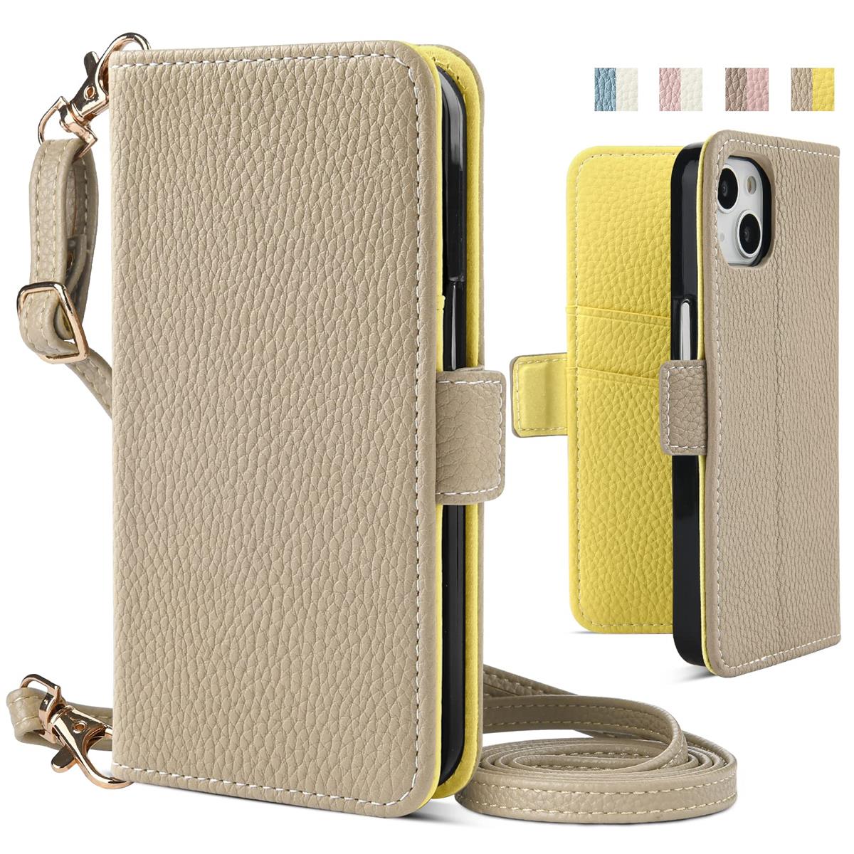 iGerico iPhone SE ケース 手帳型 ショルダー 第2世代 手帳型 ケース 肩掛け 第3世代 スマホケース ショルダー iphone8 女性 斜め掛け iphone se 2 おしゃれ 首かけ 財布型 iphone7 ケース クロスボディショルダーストラップ アイフォン8 バイカラー ブック型 マグネット式