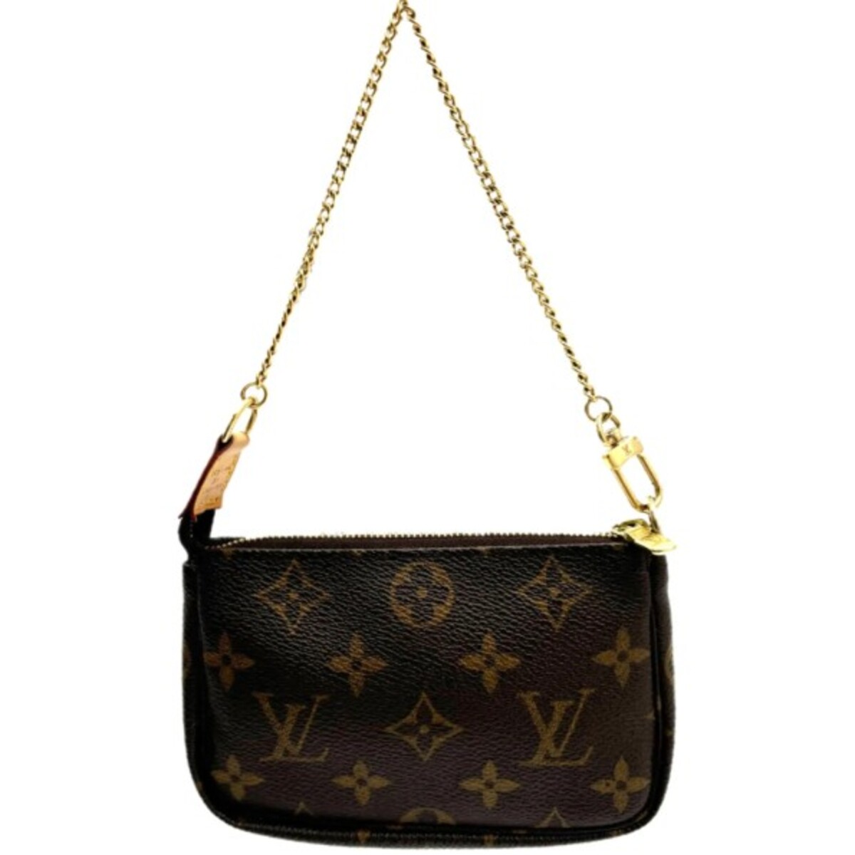 【中古】LOUIS VUITTON ルイヴィトン ミニポシェットアクセソワール ポーチ モノグラム ブラウン M58009