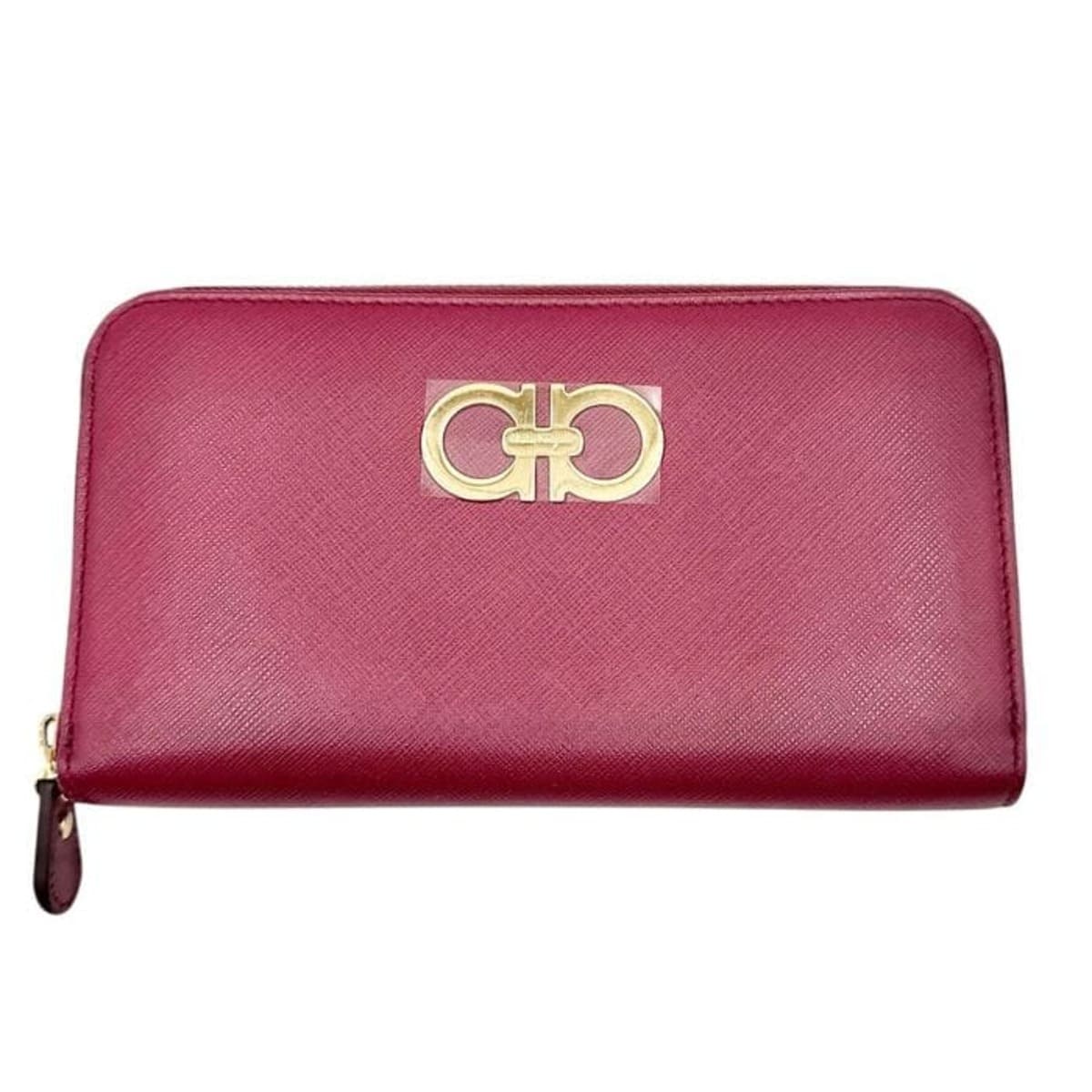 【中古】Salvatore Ferragamo サルヴァトーレ フェラガモ 長財布 ガンチーニ レッド