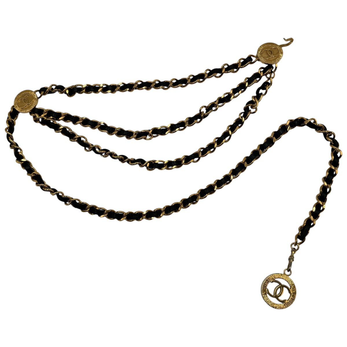 CHANEL - 【中古】CHANEL シャネル チェーンベルト ブラック