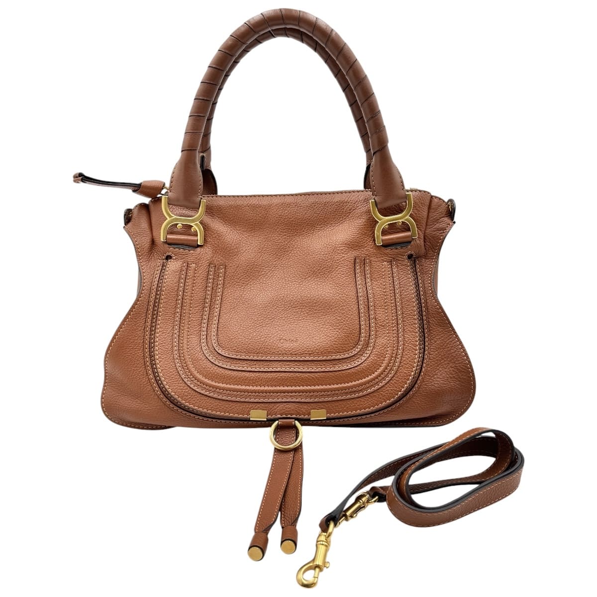 【中古】Chloe クロエ ハンドバッグ マーシー ブラウン