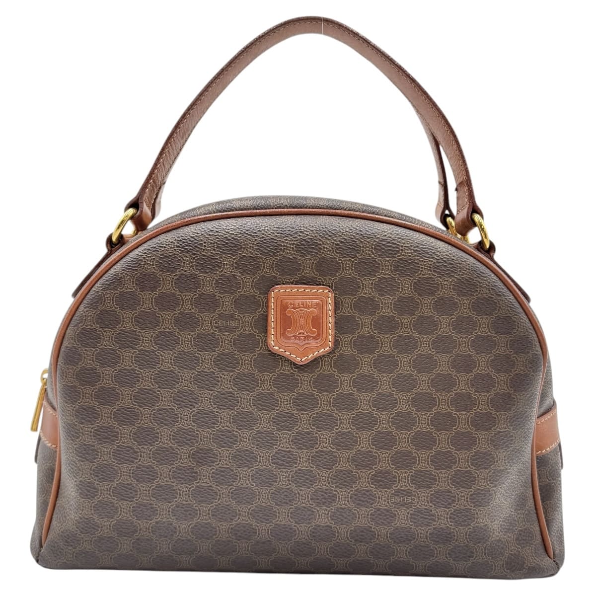 CELINE - 【中古】CELINE セリーヌ ハンドバッグ マカダム ブラウン