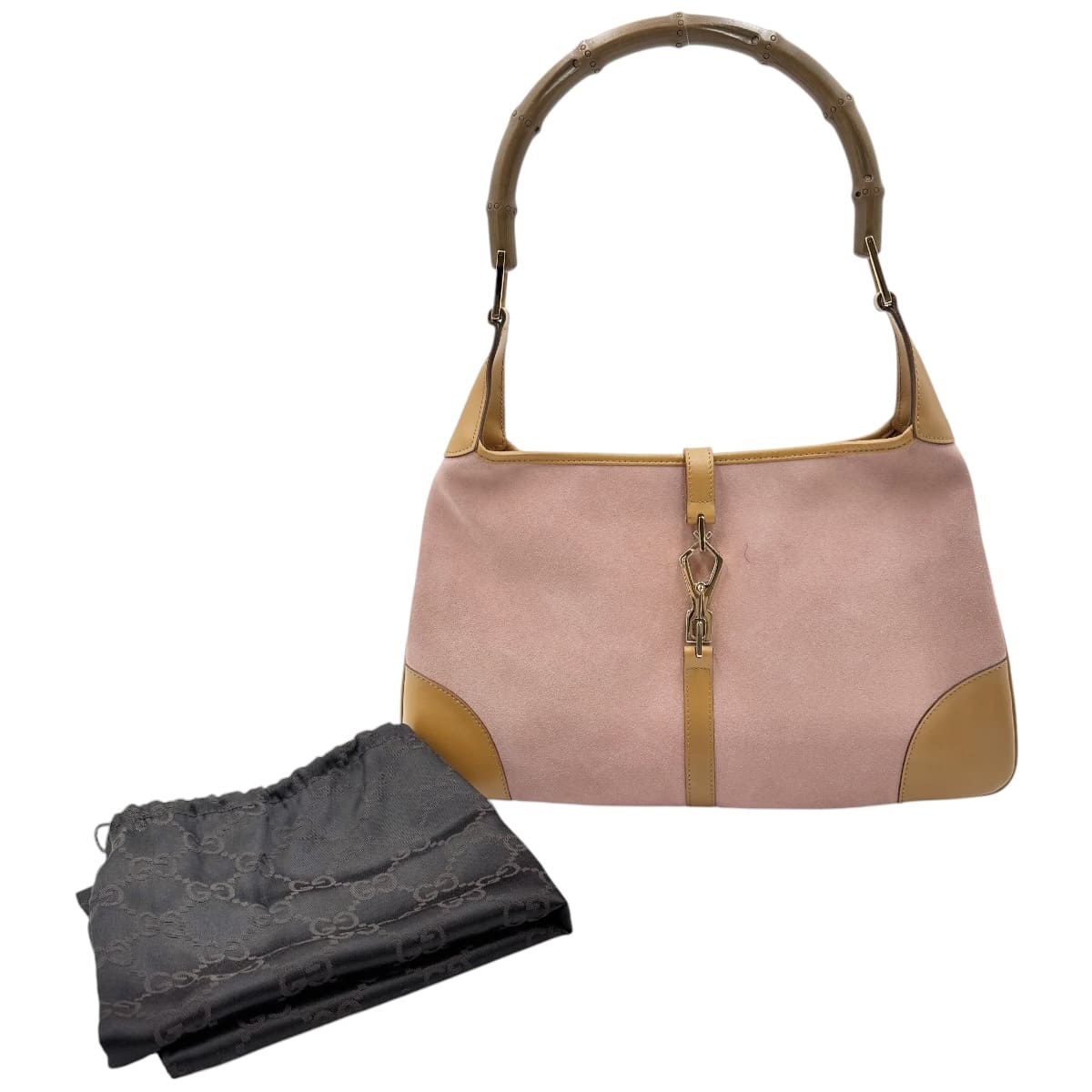 GUCCI - 【中古】GUCCI グッチ ハンドバッグ バンブー ピンク 001 4060