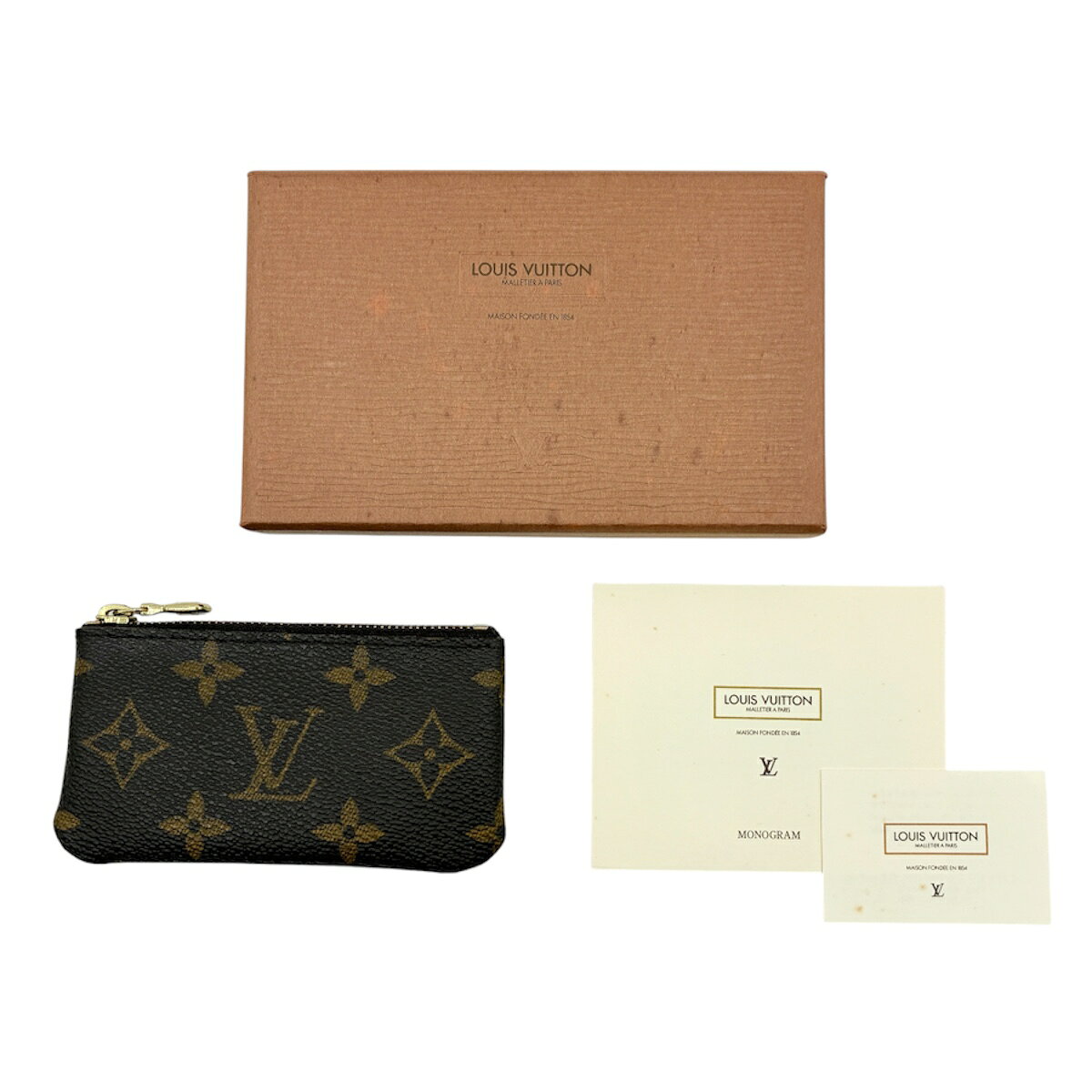 LOUIS VUITTON - 【中古】LOUIS VUITTON ルイヴィトン ポシェット クレ コインケース モノグラム ブラウン M62650