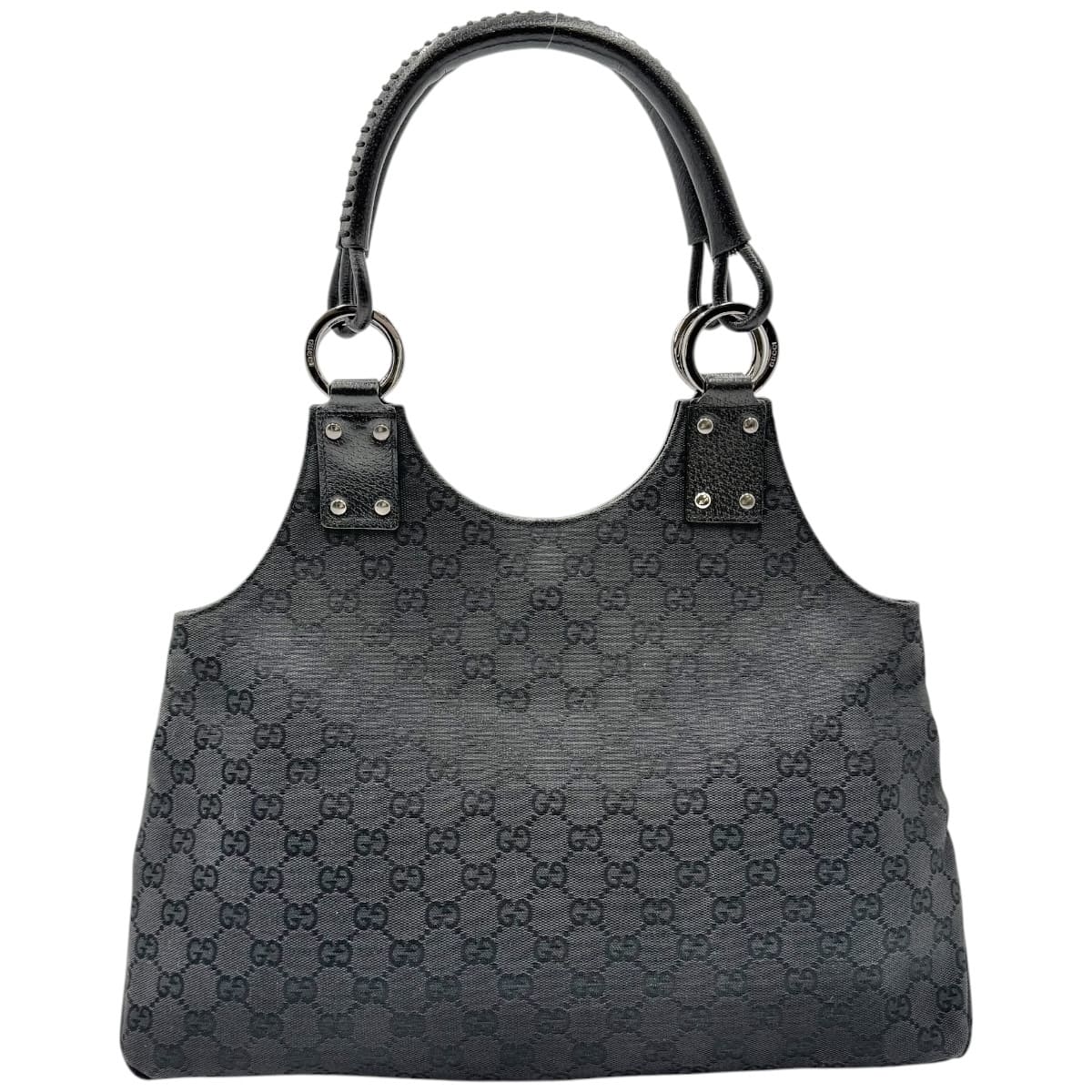 【中古】GUCCI グッチ ハンドバッグ GGキャンバス ブラック 132260