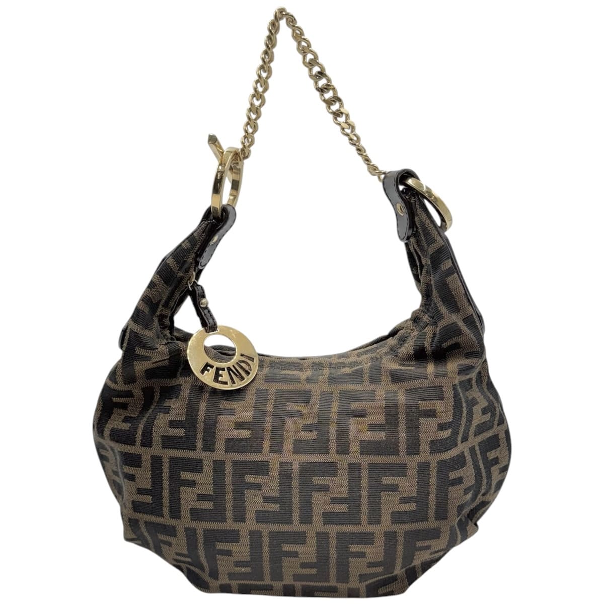 FENDI - 【中古】FENDI フェンディ ショルダーバッグ ズッカ ブラウン 8BR473