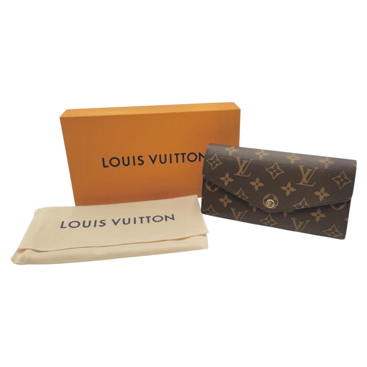【中古】LOUIS VUITTON ルイヴィトン ポルトフォイユ サラ 財布 モノグラム ブラウン M62235