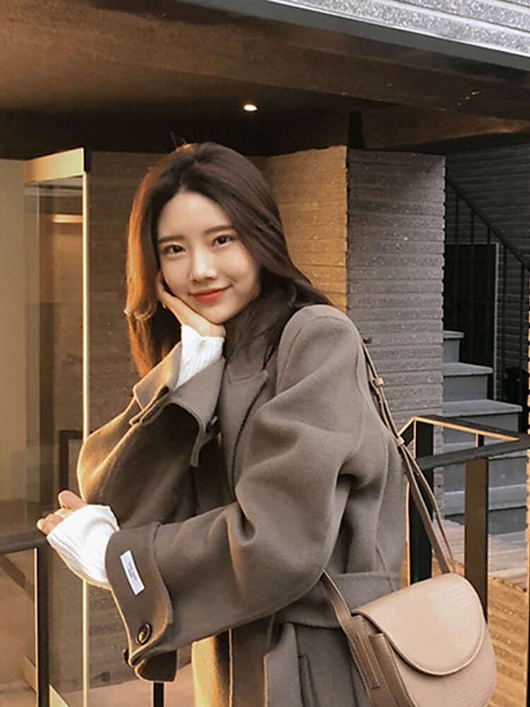 S~2XL ラシャコート レディース 秋 冬 ロングラシャコート コート レディース ロング丈 チェスターコート アウター ミモレ丈 無地 長袖 アウター 折り襟 ベルト付 カジュアル オシャレ OL 通勤 ビジネス オフィス デザイン おしゃれ